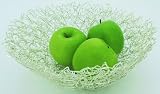 Sefama International - 103583 - Porte-Fruit Rond - Platine - En Fil Métal - 28 x 28 x 11 cm