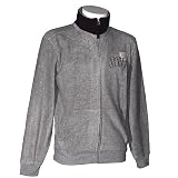 Signum, Sweatjacke Fleecejacke, 396626, hellgrau schwarz [9470]