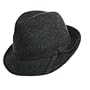 Wired Brim Black Shapeable Wool Felt Fedora