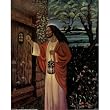 Black Jesus Christ Knocking religious Print Poster - 13x19