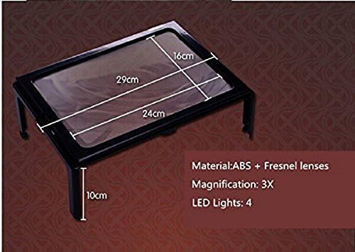 Mykubi Large Hands Free Magnifying Glass 3x with LED Light Magnifier for Reading Sewing