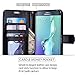 S6 Edge Plus Case, LK S6 Edge Plus Wallet Case, Luxury PU Leather Case Flip Cover Built-in Card Slots & Stand For Samsung Galaxy S6 Edge+ (Black)