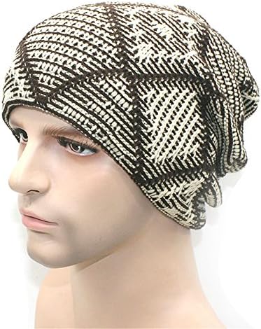 RULIU Mens Slouchy Skullies Beanies Fashion Casual Winter Warm Hats (Beige)