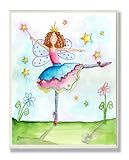 The Kids Room by Stupell Twinkle Toes Ballerina Fairy Rectangle Wall Plaque by The Kids Room by Stup