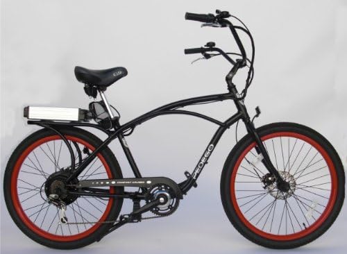 PEDEGO Electric Bicycle Classic Cruiser Black/Red