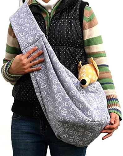 Crazystone's Outdoor Travel Pet Cotton Calico Printing Carrier Bag (Gray)