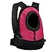 Petroad Pet Carrier Pet Travel Backpack for Dogs and Cats- Easy-Fit Adjustable Dog Cat Mesh Carrier- Comfortable-Environmental Friendly-Color (Rose Red)