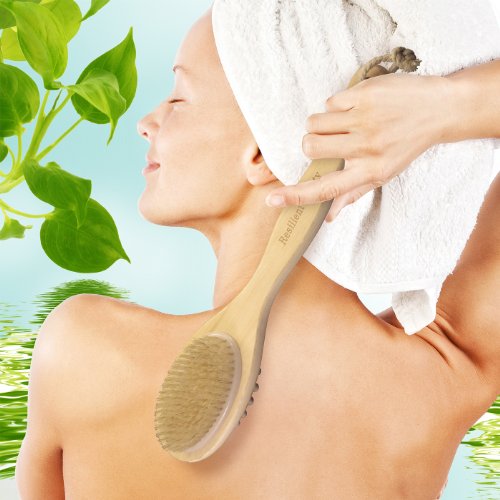 BODY BATH BRUSH to Exfoliate Skin Naturally with 16