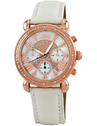 JBW Womens JB-6210L-H "Victory" Leather Diamond Chronograph Watch