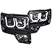 AnzoUSA 111263 Black U-Bar Style Amber Projector Headlight for Ford F-150