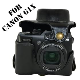 MegaGear Ever Ready Protective Black Leather Camera Case, Bag for Canon PowerShot G1X , G1 X