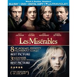 Les Mis&eacute;rables (Two-Disc Combo Pack: Blu-ray + DVD + Digital Copy + UltraViolet)