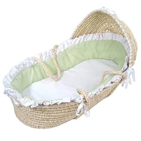 Badger Basket Natural Moses Basket with Hood
