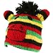 100% Wool Nepal Winter Crazy Monkey Animal Fleece Lined Beanie Ski Cap Hat Rasta