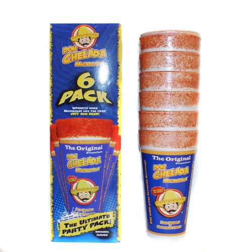 6-Pack Don Chelada's Michelada Mix Beer Booster & Hangover Helper 24oz cups