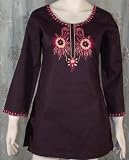 Starlite indische kurta mit Bestickung (KL83514) Damen kastanienbraun Größe 48-50 EU
