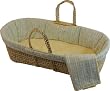 Tadpoles Cotton Floral Stripe Moses Basket Set, Yellow