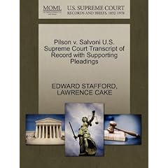 Pilson V. Salvoni U.S. Supreme Court Transcript of Record with Supporting Pleadings