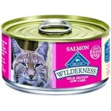 Blue Buffalo Wilderness Grain Free Canned Cat Food, Salmon Recipe (Pack of 24 3-Ounce Cans)