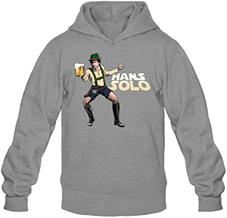 Kosiaz Men's Hans Solo Hoodies Medium Dark Grey [Apparel]