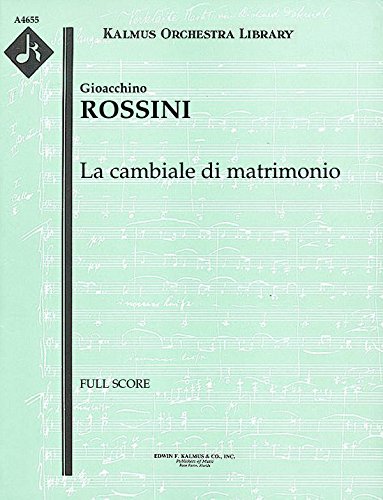 La cambiale di matrimonio: Full Score [A4655]