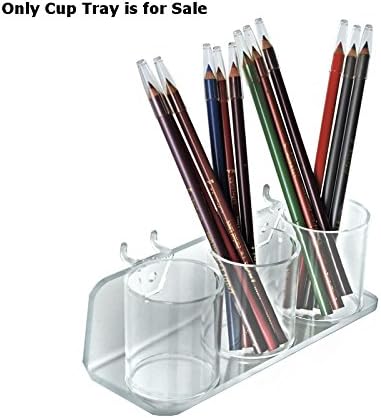 Count of 2 New Retails 3 Clear Acrylic Cup Tray For Pegboard &amp; Slatwall