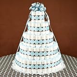 5 Tier Modern Diaper Cake - Blue/Brown