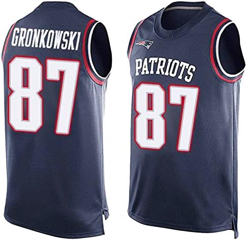 Men's New England Patriots Rob Gronkowski #87 Limited Tank Top Jersey Navy Blue M