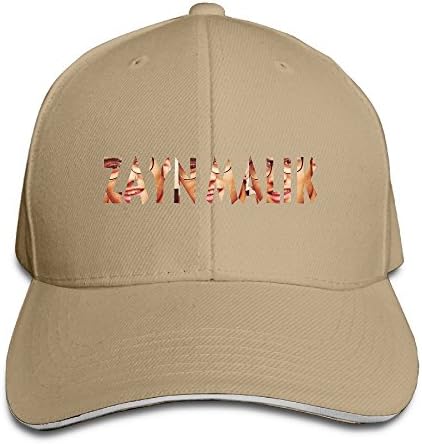 FLYL Zayn Malik Text Unisex Washed Twill Sandwich Bill Cap Adjustable Peaked Baseball CapNatural