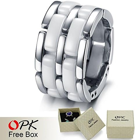 Shining Deals Fashion Jewellery 2013 New Arrival black/white ceramics Ring for women double circle perfect design Christmas ring for lady 221