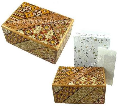 Wooden Japanese Secret Puzzle Box 4 Sun 21-step