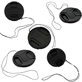 GTMax 52mm+58mm+67mm+72mm+77mm Camera Plastic Snap On Lens Cap with Strap f ....