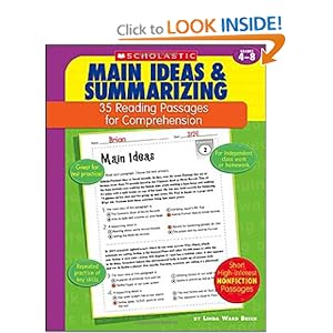 Main Ideas & Summarizing: 35 Reading Passages for Comprehension [Paperback]