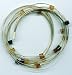 Amber Bracelet, MDB201, 17 Cubes of Baltic Amber in Lemon, Honey and Cognac Float on 17 Sterling Wires.