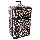 Large Super Lightweight Expandable Giraffe Pattern Suitcase
