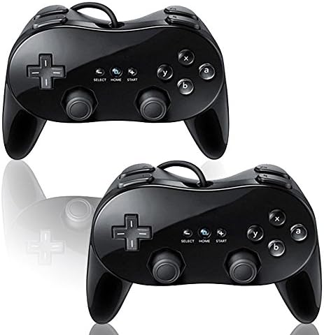 Findway Pro Classic Game Controller Console Joypad for Nintendo Wii Video Game Remote 2 Pack