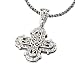 925 Silver Celtic Cross Pendant with 18k Gold Accents