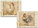 WallsThatSpeak 2 Rustic Rooster Country Kitchen Art Prints Home Decor, 8 by 10-Inch, Beige
