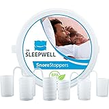 Best Anti Snoring Device - Stop Snore Solution - Sleep Better Aids - Anti-Snore Remedy Devices - 4 Nose Vents Nasal Dilator - Alternative for Mouthpiece Chin Strap Strips - Breathing Sleeping Relief