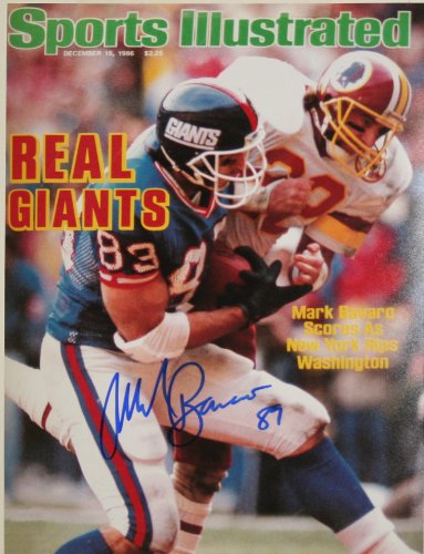 The New York Giants Mark Bavaro Autographed 8x10 Photograph Sports Illustrated Cover