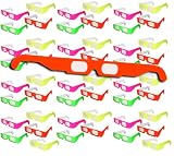 50 pairs 3D Fireworks Glasses Neon Multi-Starbursts of 3D Color