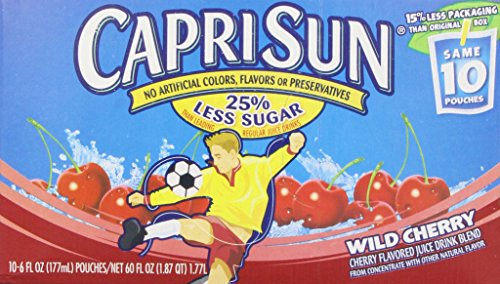 Capri Sun Juice Drink, Wild Cherry (10 Count, 6 Fl Oz Each)
