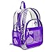Clear Transparent School Book bag / Kids Backpack w/ Purple Color Trim