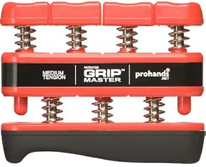 Gripmaster Hand Exerciser Red, Medium Tension (7-Pounds per Finger)