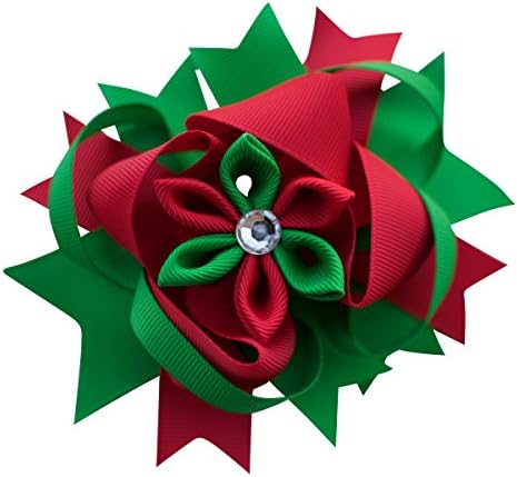 Girl Hair Bow Clips (Christmas)