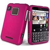 Magenta Rubberized Hard Case Phone Protector Cover for Motorola Charm MB502 ....