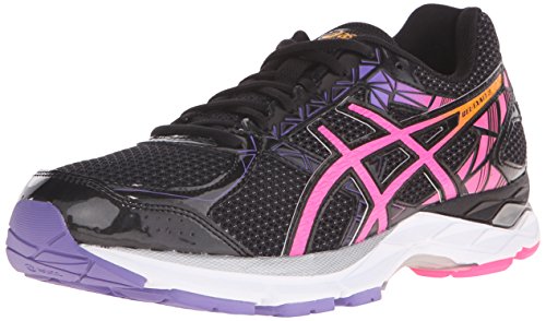 ASICS Women's Gel-Exalt 3 Running Shoe, Black/Pink Glow/Iris, 9 M US