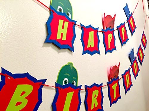 Pj Masks Birthday Banner, Pj Masks Inspired Banner, Pj Masks Party Decorations