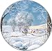 Range Kleen Hallmark Holiday Design Set of Four Burner Kovers, Winter Scene
