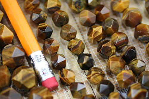 Natural Tiger's Eye 12mm Faceted(New Cutting) Round Beads, 15.5-Inch Strand G01158